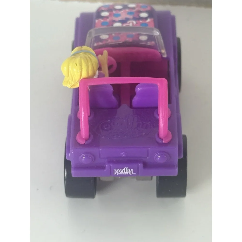 Mattel 2007 Polly Pocket Wheels Car #10 Glitzy Grape w/ Driver
